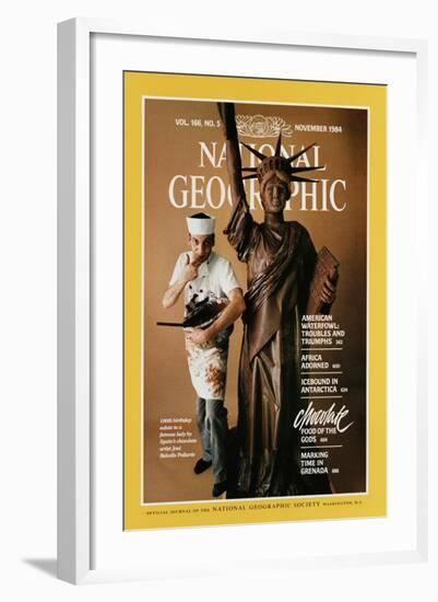 Cover of the November, 1984 National Geographic Magazine-James L. Stanfield-Framed Photographic Print