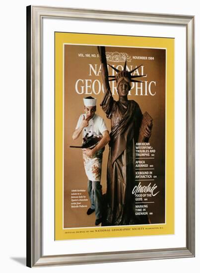 Cover of the November, 1984 National Geographic Magazine-James L. Stanfield-Framed Photographic Print