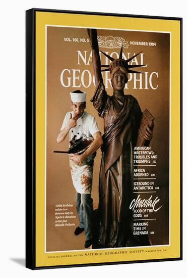 Cover of the November, 1984 National Geographic Magazine-James L. Stanfield-Framed Stretched Canvas