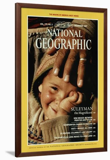 Cover of the November, 1987 National Geographic Magazine-James L. Stanfield-Framed Photographic Print