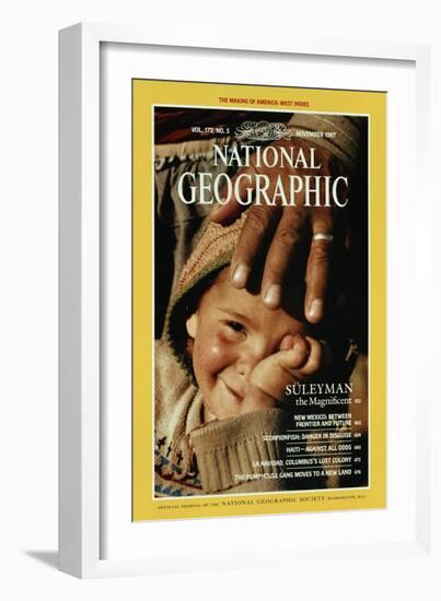 Cover of the November, 1987 National Geographic Magazine-James L. Stanfield-Framed Photographic Print