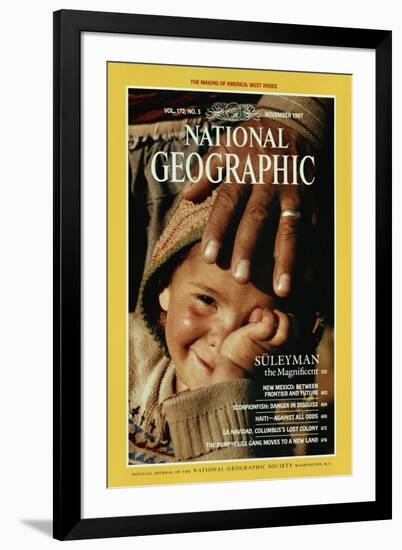 Cover of the November, 1987 National Geographic Magazine-James L. Stanfield-Framed Photographic Print