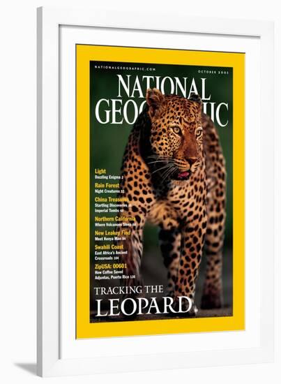 Cover of the October, 2001 National Geographic Magazine-Kim Wolhuter-Framed Photographic Print