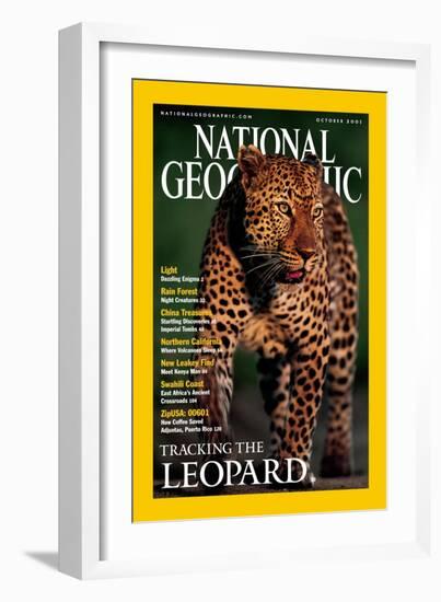 Cover of the October, 2001 National Geographic Magazine-Kim Wolhuter-Framed Photographic Print