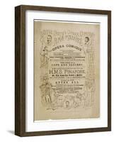 Cover of the Programme for the Original Production of Pinafore by Gilbert and Sullivan-Programme-Framed Photographic Print