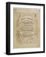 Cover of the Programme for the Original Production of Pinafore by Gilbert and Sullivan-Programme-Framed Photographic Print