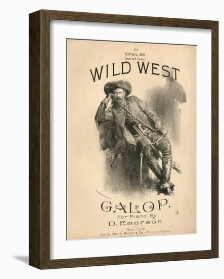 Cover of the Score Sheet for 'Wild West Galop', 1888-null-Framed Giclee Print