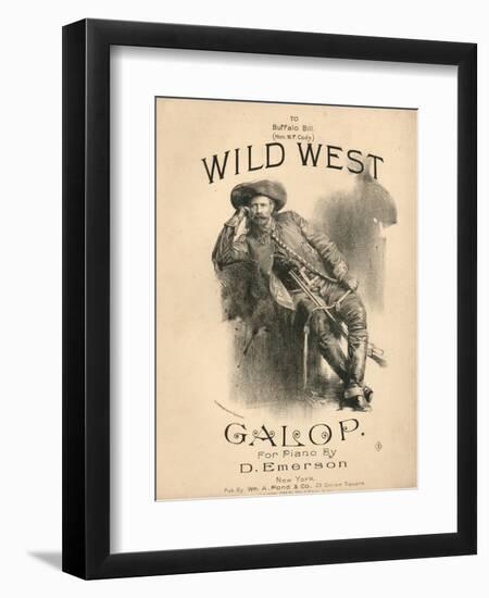 Cover of the Score Sheet for 'Wild West Galop', 1888-null-Framed Premium Giclee Print