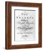 Cover of the Score Sheet of Seasons by Joseph Haydn-null-Framed Giclee Print