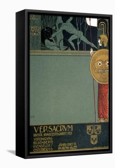 Cover of Ver Sacrum, the Journal of the Viennese Secession, of Theseus and the Minotaur-Gustav Klimt-Framed Stretched Canvas