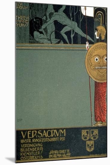 Cover of Ver Sacrum, the Journal of the Viennese Secession, of Theseus and the Minotaur-Gustav Klimt-Mounted Premium Giclee Print