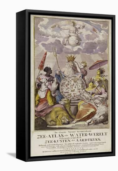 Cover Page from Dutch Sea Atlas, 1697-Johannes Van Keulen-Framed Stretched Canvas