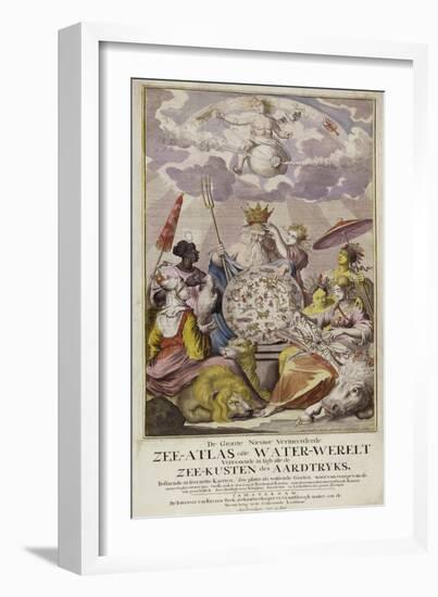 Cover Page from Dutch Sea Atlas, 1697-Johannes Van Keulen-Framed Giclee Print