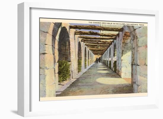 Covered Archway, Alamo, San Antonio, Texas-null-Framed Art Print