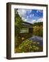 Covered Bridge across a River, Vermont, USA-null-Framed Photographic Print