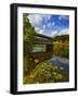 Covered Bridge across a River, Vermont, USA-null-Framed Photographic Print