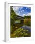 Covered Bridge across a River, Vermont, USA-null-Framed Photographic Print