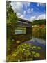 Covered Bridge across a River, Vermont, USA-null-Mounted Photographic Print