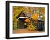 Covered Bridge and Maple Trees-James Randklev-Framed Photographic Print