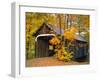 Covered Bridge and Maple Trees-James Randklev-Framed Photographic Print