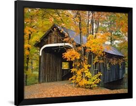 Covered Bridge and Maple Trees-James Randklev-Framed Photographic Print