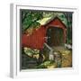 "Covered Bridge", August 14, 1954-John Falter-Framed Giclee Print