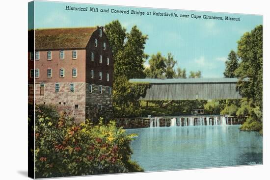 Covered Bridge, Bufordsville, Missouri-null-Stretched Canvas