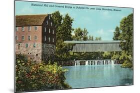 Covered Bridge, Bufordsville, Missouri-null-Mounted Art Print