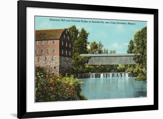 Covered Bridge, Bufordsville, Missouri-null-Framed Premium Giclee Print