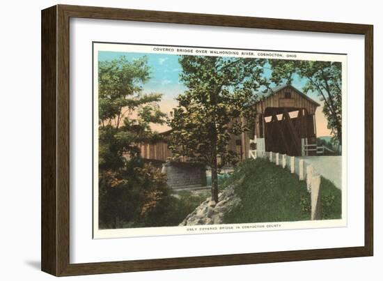 Covered Bridge, Coshocton, Ohio-null-Framed Art Print