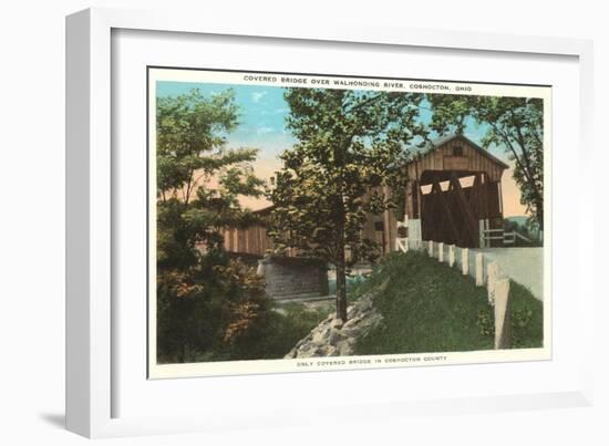 Covered Bridge, Coshocton, Ohio-null-Framed Art Print