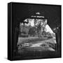 Covered Bridge Entrance Way-Bob Landry-Framed Stretched Canvas