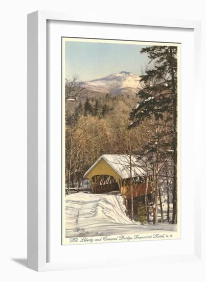 Covered Bridge, Franconia Notch, New Hampshire-null-Framed Art Print
