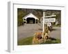 Covered Bridge in downtown Stark, New Hampshire, USA-Jerry & Marcy Monkman-Framed Photographic Print