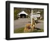 Covered Bridge in downtown Stark, New Hampshire, USA-Jerry & Marcy Monkman-Framed Photographic Print