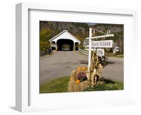 Covered Bridge in downtown Stark, New Hampshire, USA-Jerry & Marcy Monkman-Framed Photographic Print