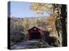 Covered Bridge in Fall-null-Stretched Canvas