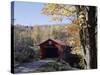 Covered Bridge in Fall-null-Stretched Canvas