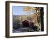 Covered Bridge in Fall-null-Framed Premium Photographic Print
