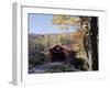 Covered Bridge in Fall-null-Framed Photographic Print