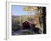 Covered Bridge in Fall-null-Framed Photographic Print