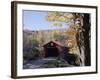 Covered Bridge in Fall-null-Framed Photographic Print