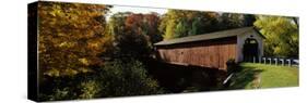 Covered Bridge in Forest, Mcgees Mill Covered Bridge, Mcgees Mills, Clearfield County, Pennsylvania-null-Stretched Canvas