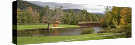 Covered Bridge in Golf Course, Jack O'Lantern Golf Course, Thornton, Grafton County, New Hampshire-null-Stretched Canvas