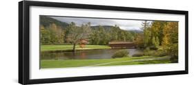 Covered Bridge in Golf Course, Jack O'Lantern Golf Course, Thornton, Grafton County, New Hampshire-null-Framed Premium Photographic Print