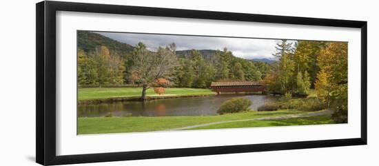 Covered Bridge in Golf Course, Jack O'Lantern Golf Course, Thornton, Grafton County, New Hampshire-null-Framed Photographic Print