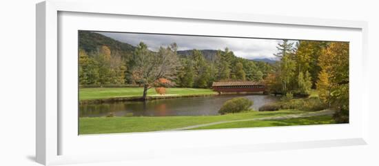 Covered Bridge in Golf Course, Jack O'Lantern Golf Course, Thornton, Grafton County, New Hampshire-null-Framed Photographic Print