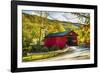 Covered Bridge In The Green Mountains, Vermont-George Oze-Framed Photographic Print