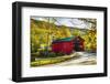 Covered Bridge In The Green Mountains, Vermont-George Oze-Framed Photographic Print