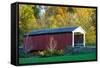 Covered bridge, Indiana, USA-Anna Miller-Framed Stretched Canvas